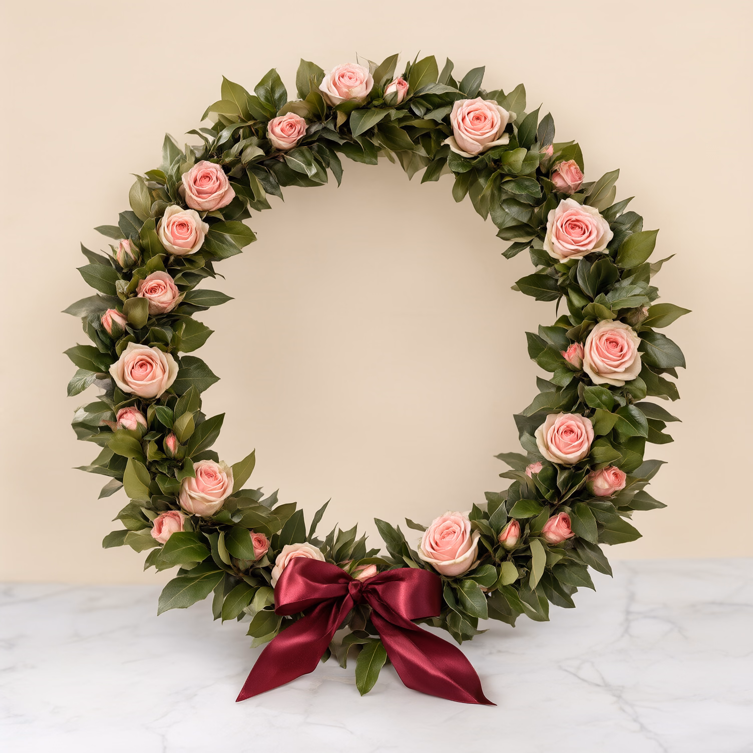 Corona di Laurea con Rose Rosa