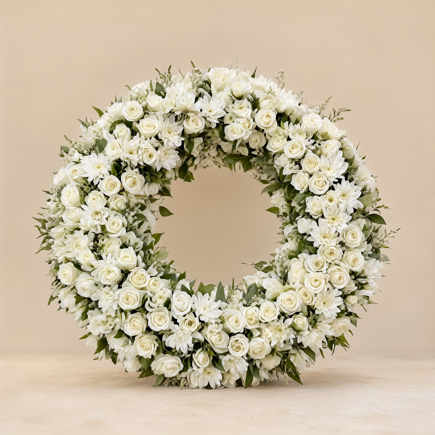 Corona Funebre Bianca Classica — foto 2
