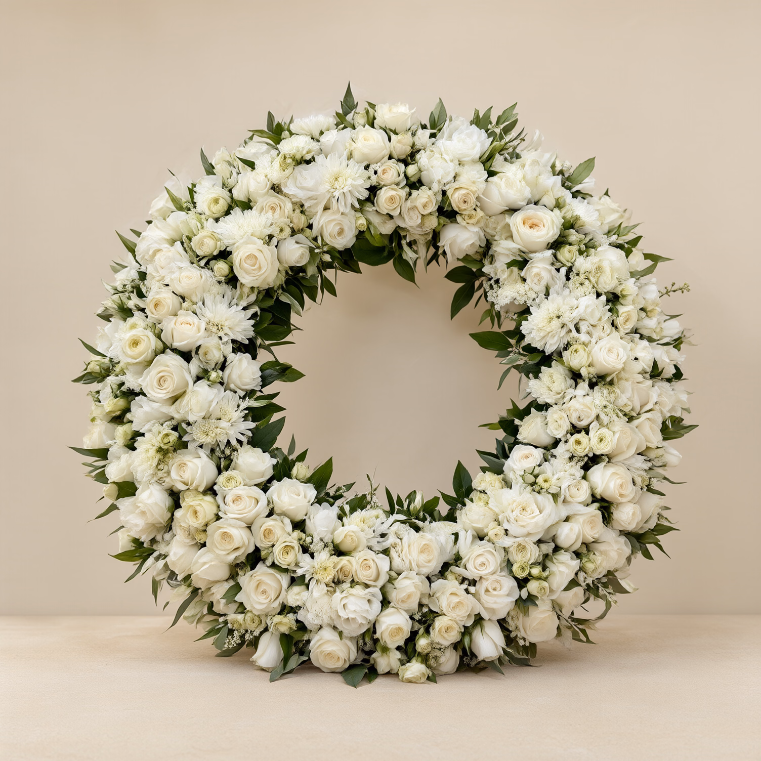 Corona Funebre Bianca Classica