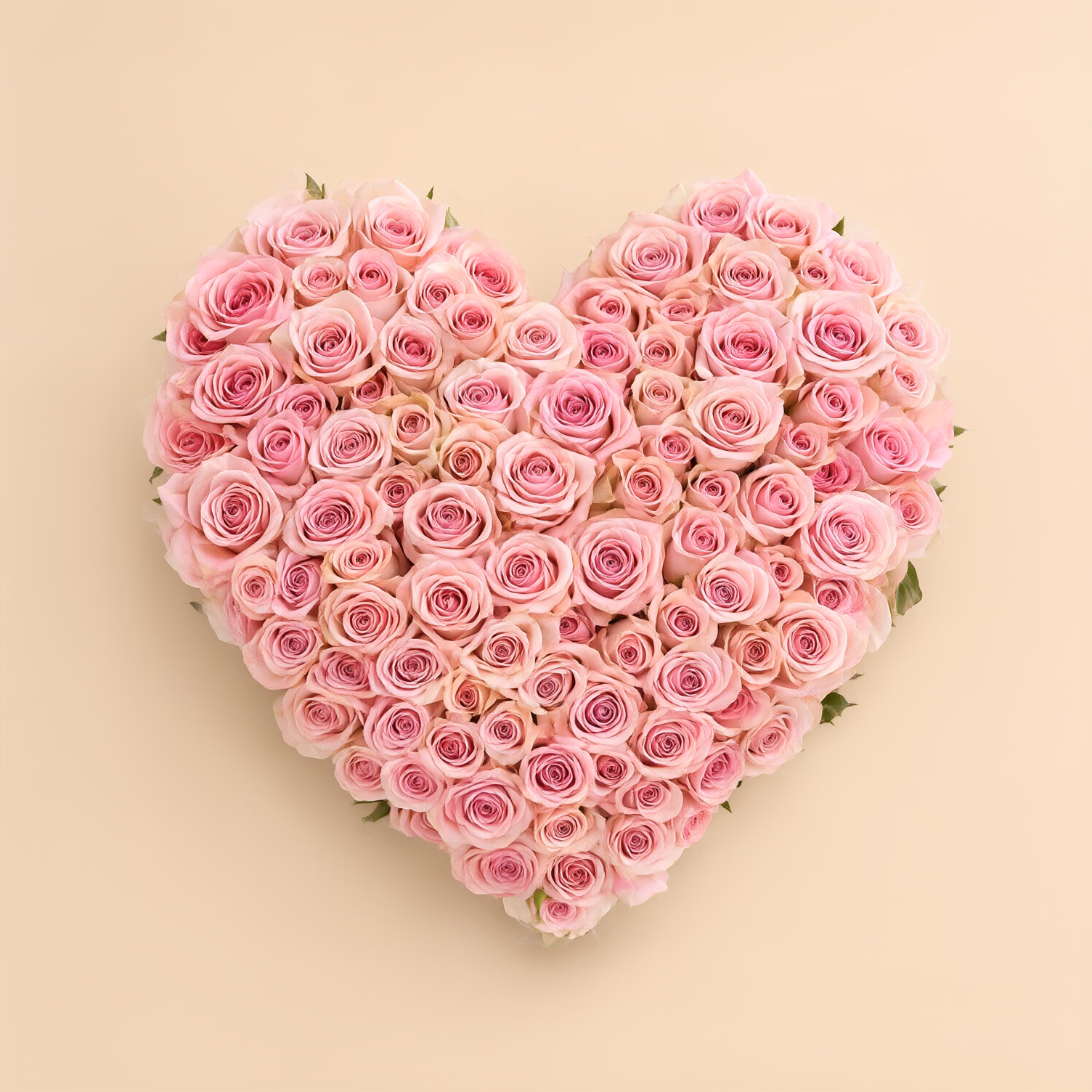 Cuore Funebre con Rose Rosa