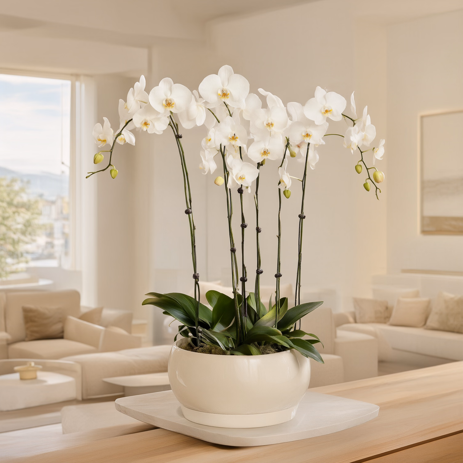Orchidea Bianca 4 Rami — foto 2